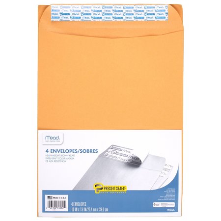 Mead Press-It Seal-It® Envelopes, 10in x 13in, PK48 76082
